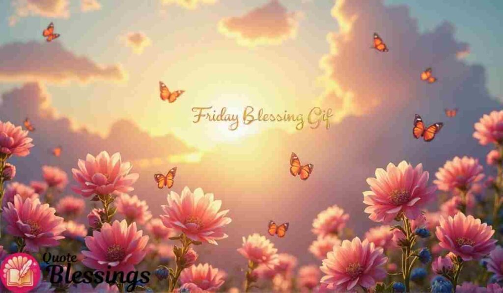 Friday Blessing with Flowers & Sun.