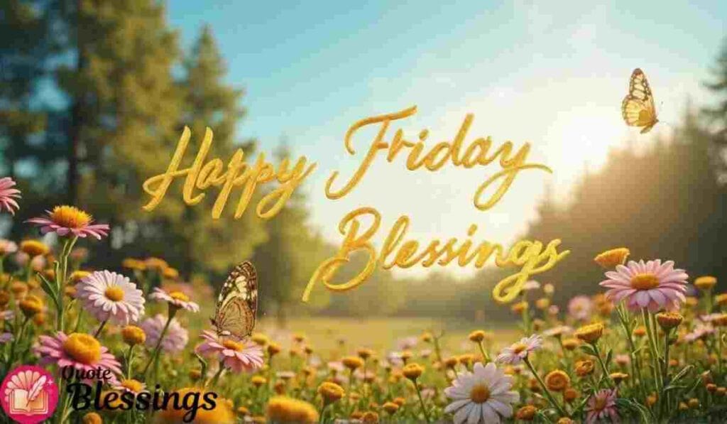 Happy Friday Blessings with Flowers