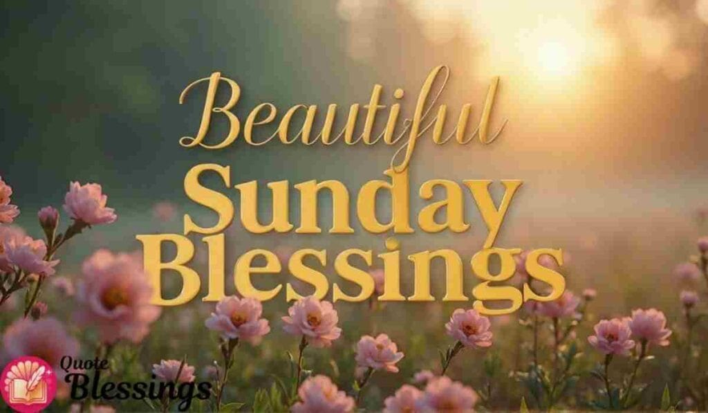 Beautiful Sunday Blessings Image.