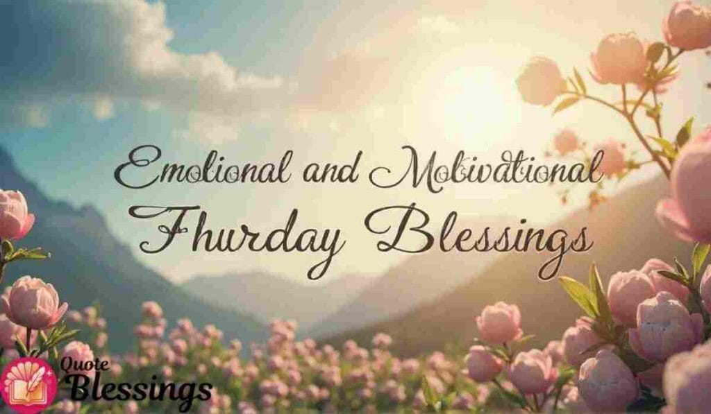 Emotional and Motivational Thursday.