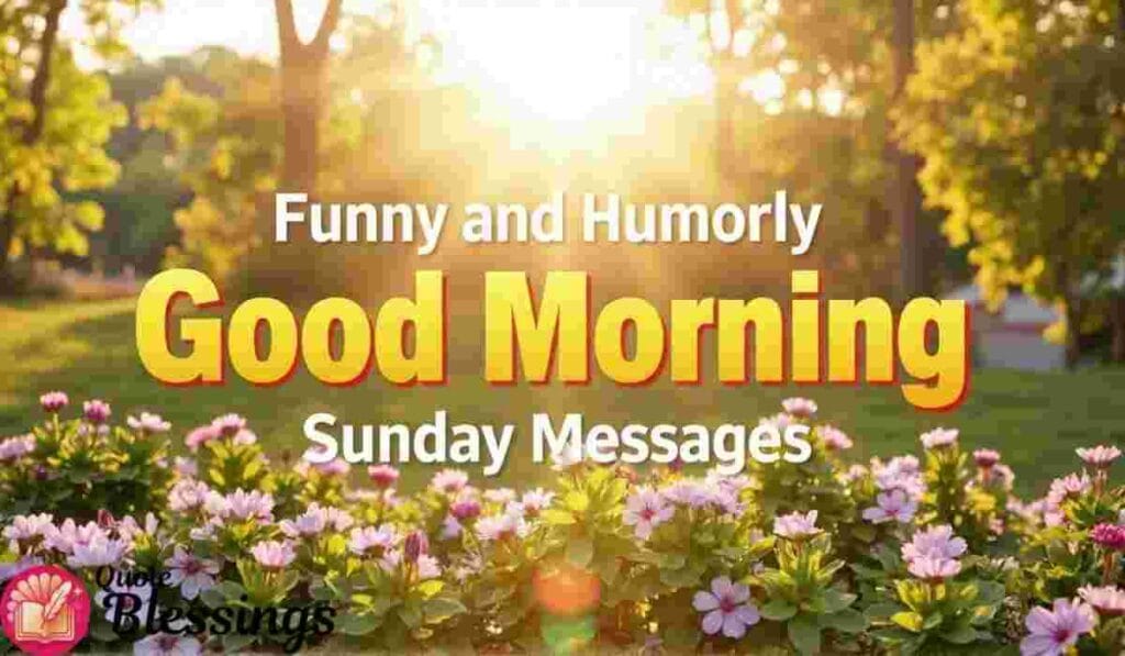 Funny Sunday Good Morning message.