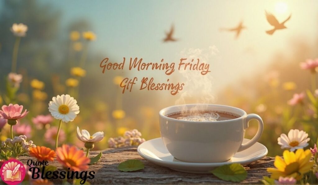 Friday coffee with morning wishes.