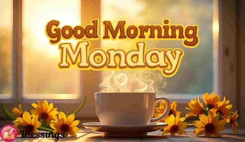 Good Morning Monday coffee Blessings Gif