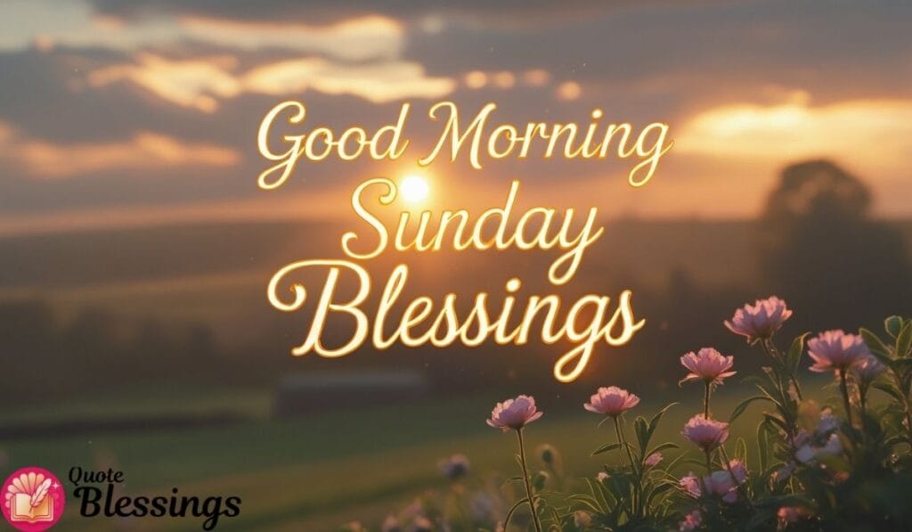 good morning sunday blessings.