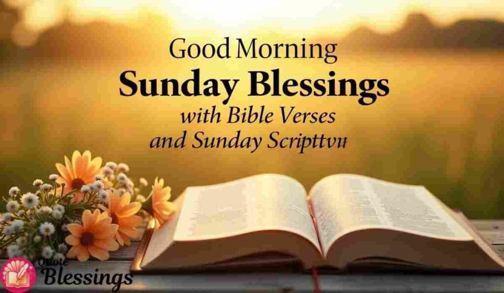 Good Morning Sunday Blessings with Bible Verses and Sunday Scripture.