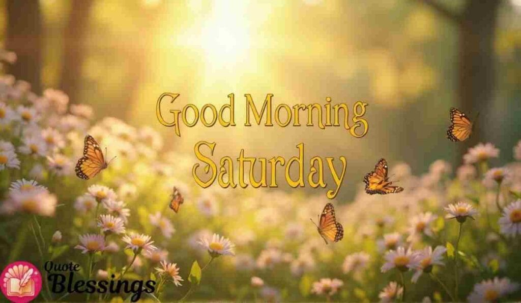 Good Morning Saturday Message with flowers