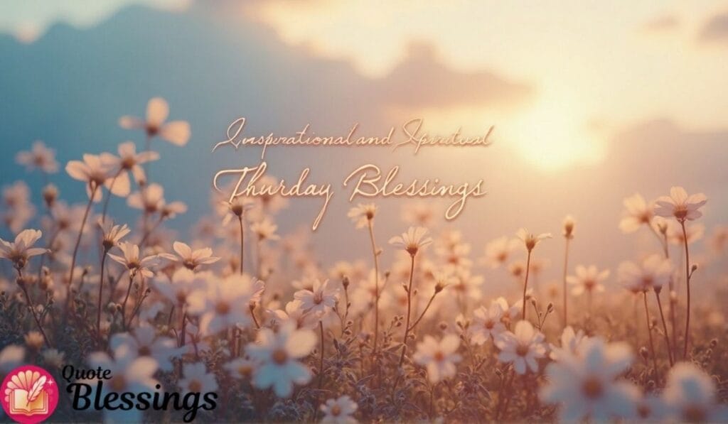 Inspirational and Spiritual Thursday Blessings Image.