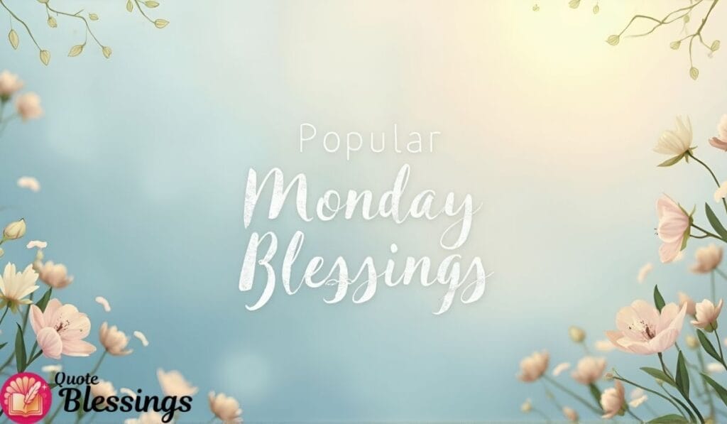 Popular Monday Blessings Quotes Image