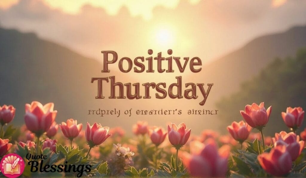 Positive Thursday Blessings, Greetings, and Wishes Image.