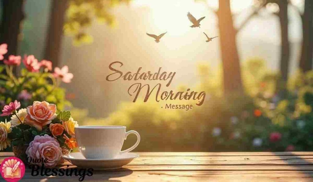 Saturday Morning Message.