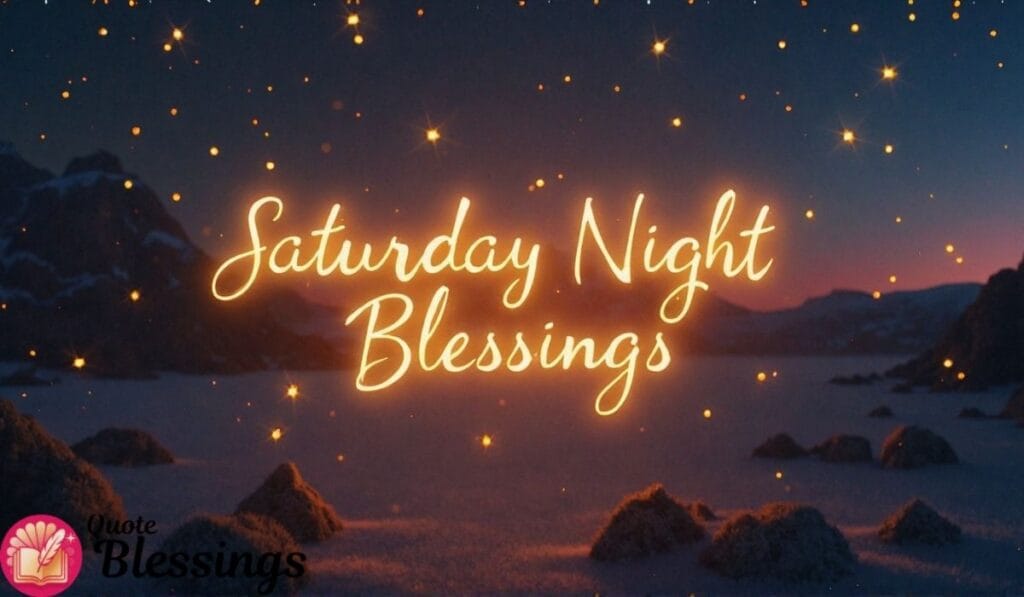 Saturday night glowing blessings.