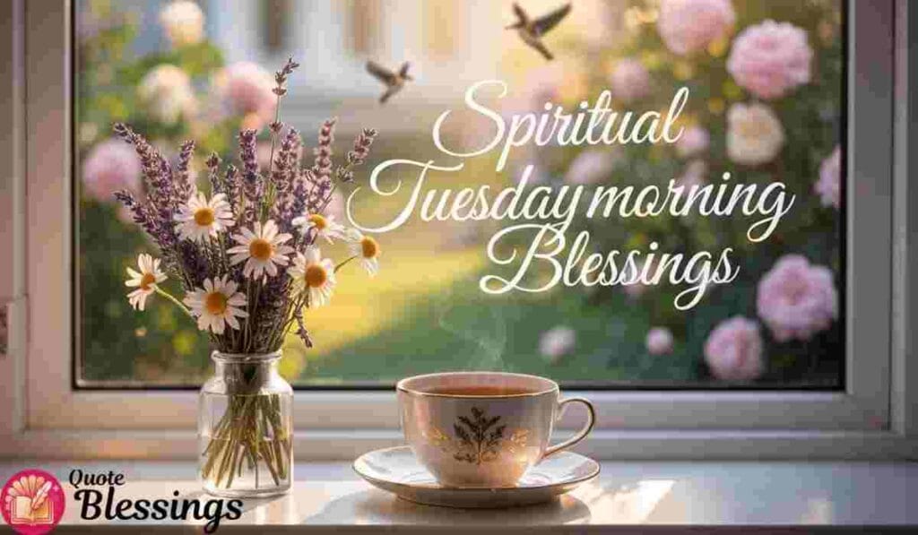 Spiritual Tuesday tea and flowers.