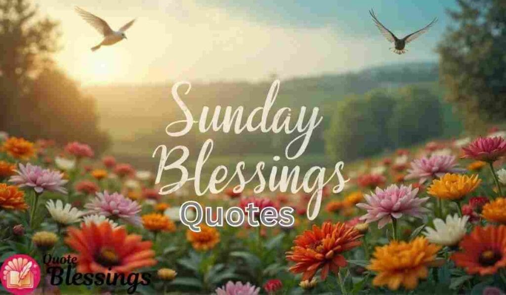 Colorful Sunday blessings quote.