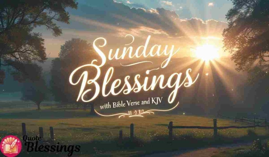 Sunday Blessings Bible Verse Image.