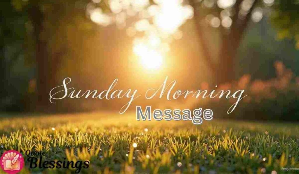 Sunday morning sunlight message.