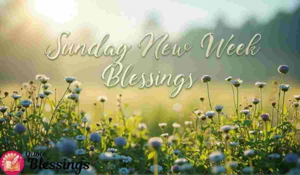 Sunday new week blessings image.