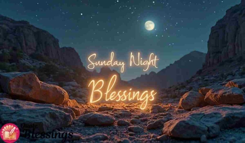 Sunday night blessings image.