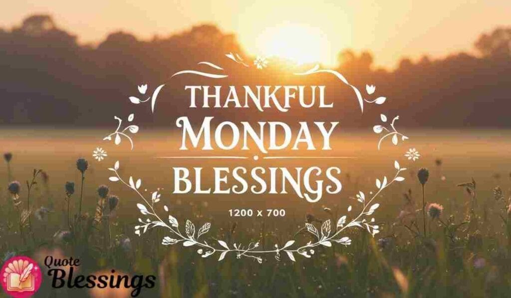 Thankful Monday Blessings.