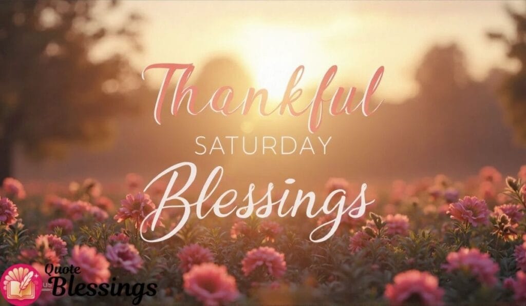 Thankful Saturday Blessings.