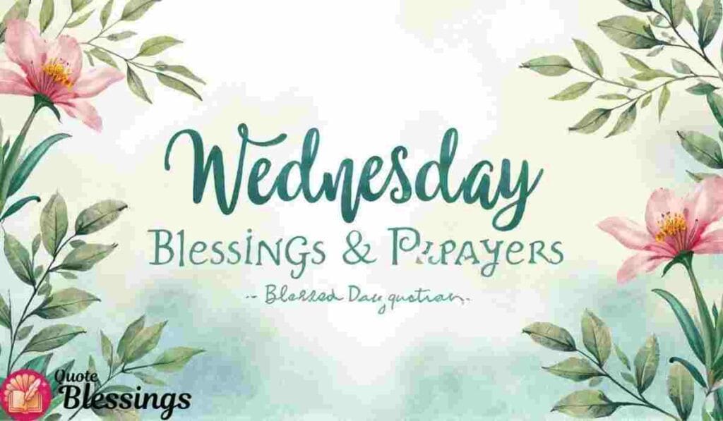 Wednesday Blessings and Prayers Blessed Day Quotes Image.