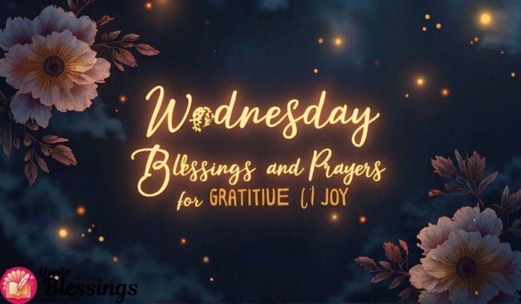 Wednesday Blessings and Prayers for Gratitude and Joy Image.