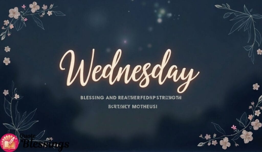 Wednesday Blessings and Prayers for Strength and Patience Image.