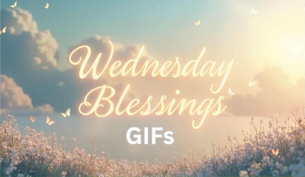 Peaceful sky with Wednesday Blessings.