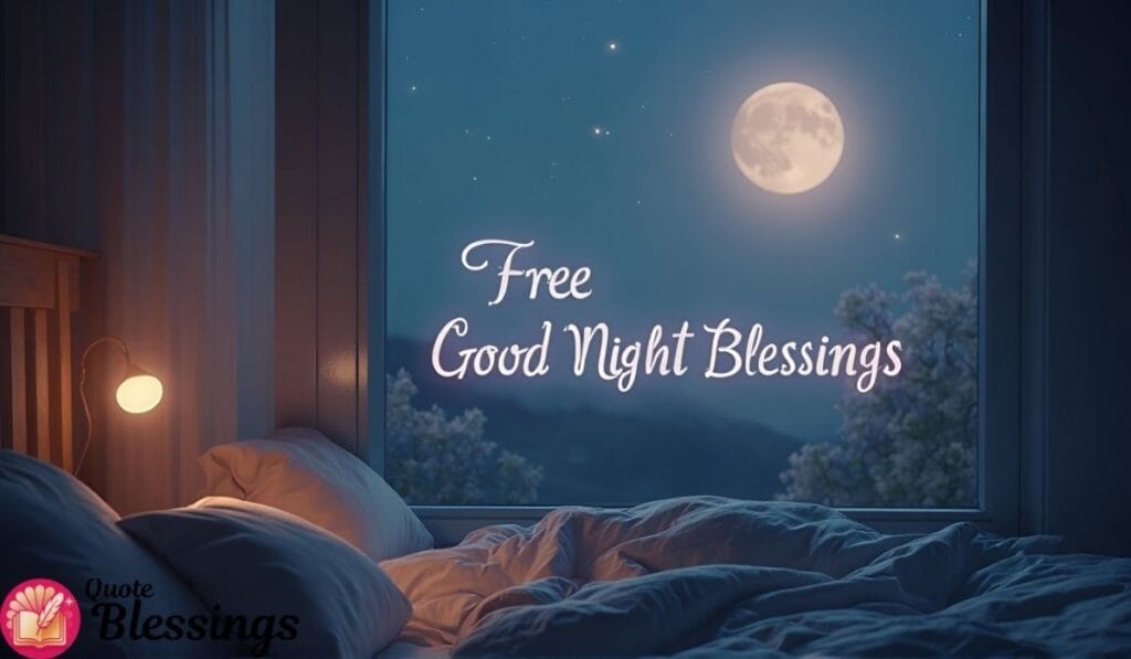 Free Good Night Blessings Image.
