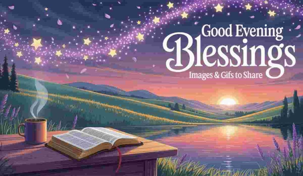 Good evening blessings image.