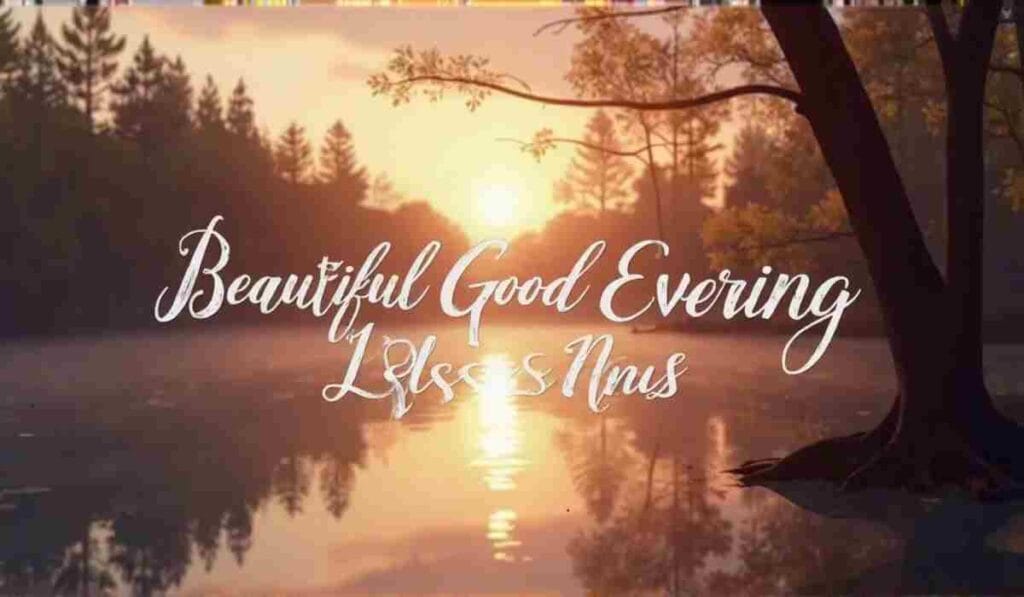 Good evening blessings on lake.