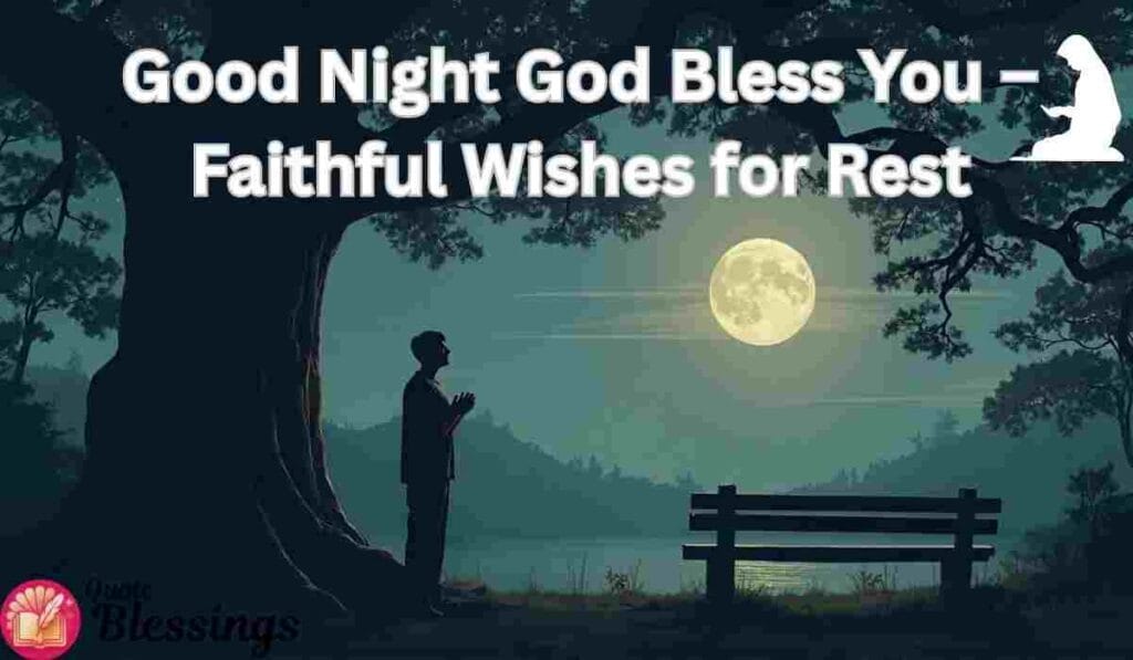 Man praying under moonlit tree.
