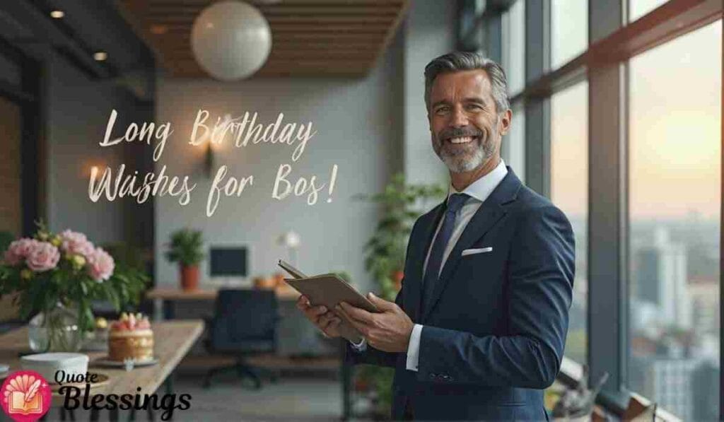 Long birthday wishes for boss Image