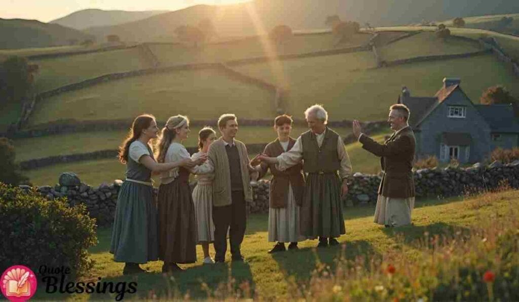 Traditional Irish birthday scene.