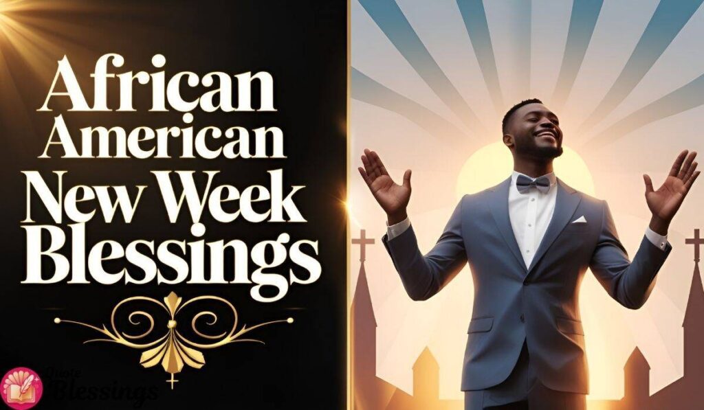 African American New Week Blessings Image.
