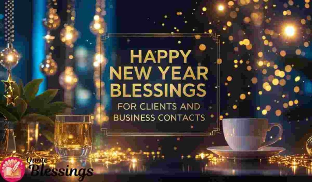 New Year for Clients and Business Contacts blessings card
