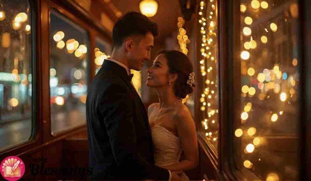Romantic couple in elegant Partner setting