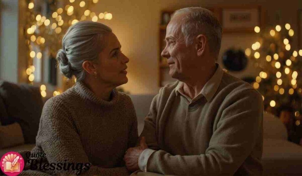 Senior couple Parent sharing tender moment