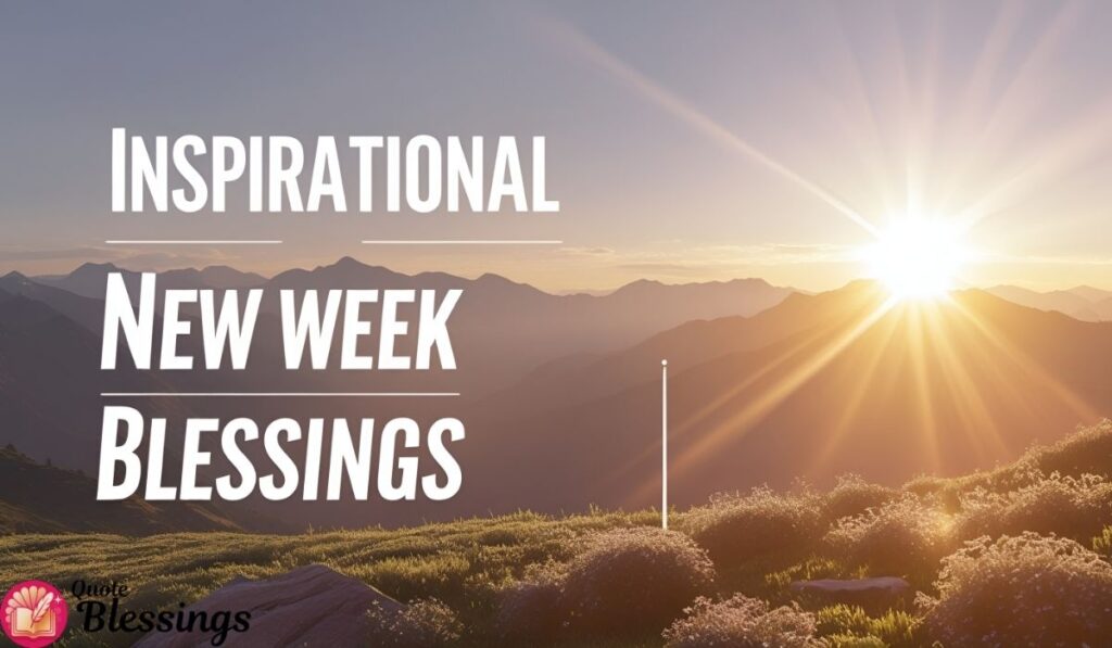 Inspirational New Week Blessings.