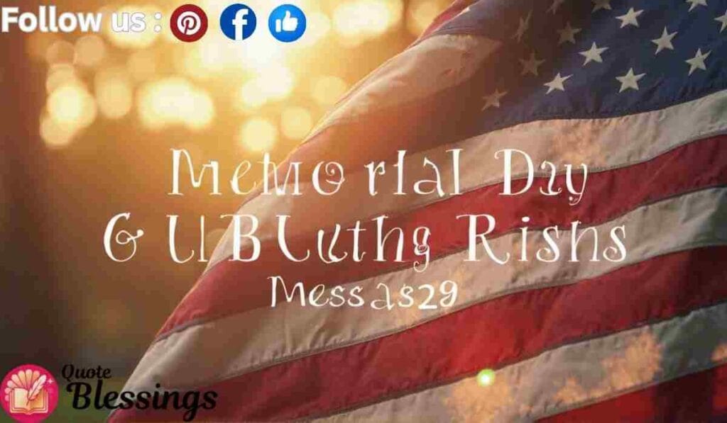 American flag with Memorial message.